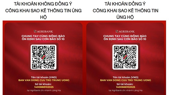 Mặt trận Tổ quốc Việt Nam công bố tài khoản tiếp nhận ủng hộ đồng bào vùng bão số 10