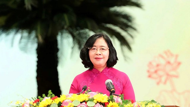 Đồng chí Bùi Thị Minh Hoài tiếp tục giữ chức Bí thư Thành ủy Hà Nội khóa XVIII