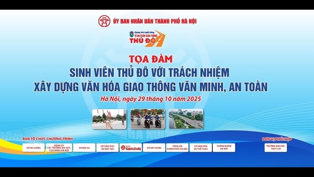 TRỰC TIẾP: Sinh viên Thủ đô với trách nhiệm xây dựng văn hóa giao thông văn minh, an toàn
