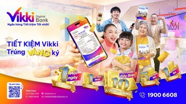 Trúng vàng mỗi ngày cùng Vikki Bank- Ngân hàng tiết kiệm tốt nhất