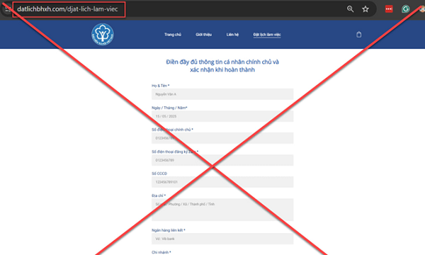 Bảo hiểm xã hội Việt Nam cảnh báo website giả mạo