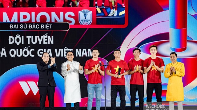 Hậu vô địch ASEAN Cup 2024, Đội tuyển Việt Nam bất ngờ trở thành Đại sứ truyền cảm hứng thứ 6 tại WeChoice Awards 2024