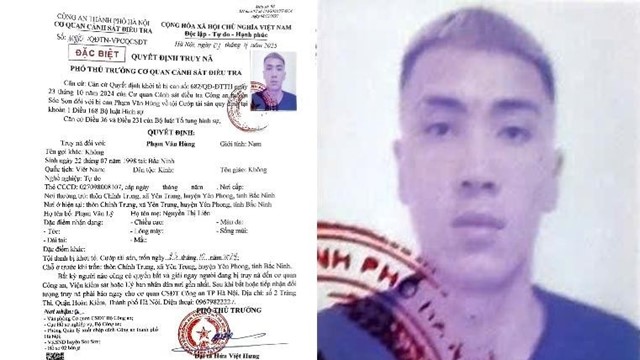 Đề nghị ai biết thông tin của Phạm Văn Hùng khẩn trương báo Công an qua SĐT: 0967.982.222