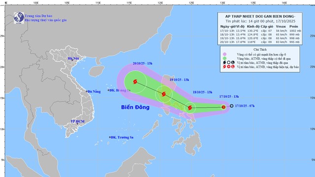 Thông tin mới nhất về áp thấp nhiệt đới có thể mạnh lên thành bão số 12