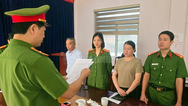 Khám xét nơi ở, bắt tạm giam cán bộ công chức Đinh Thị Diệu Hoa