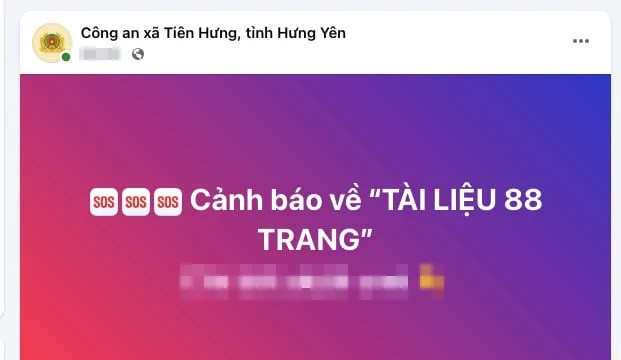 Công an cảnh báo khẩn tới người dân về ‘Tài liệu 88 trang’ 