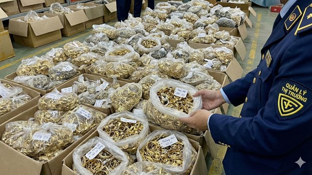 Phát hiện hơn 194.000 sản phẩm vàng, trang sức nhập lậu