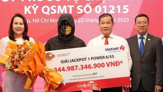Vietlott chi trả 5.342 tỷ đồng cho hơn 32 triệu lượt trúng thưởng trong năm 2025, một người trúng giải lớn chưa từng có