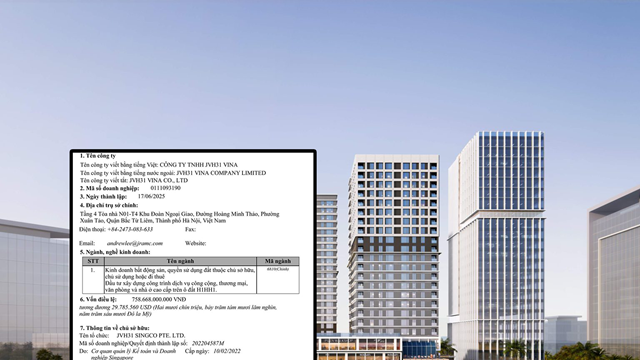 Hé lộ doanh nghiệp “4 tháng tuổi” của Singapore được giao 1,5ha đất Tây Hồ Tây