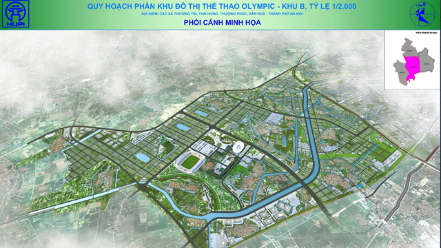 Công khai đồ án quy hoạch khu đô thị Olympic 10.000 ha, có sân vận động 135.000 chỗ ngồi