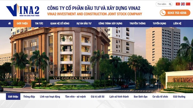 Vina2 (VC2) phát hành cổ phiếu để trả cổ tức, tăng vốn điều lệ lên gần 760 tỷ đồng