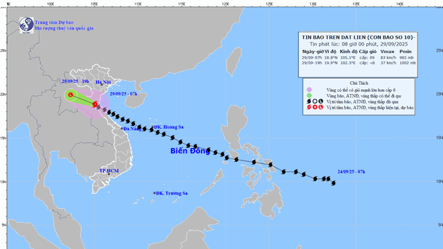 Hoàn lưu bão số 10 còn gây mưa lớn đến khi nào?