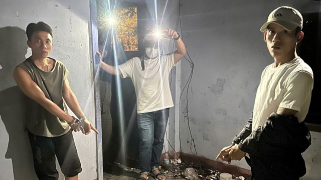 Tạm giữ 4 thanh niên sử dụng ma túy trong chùa