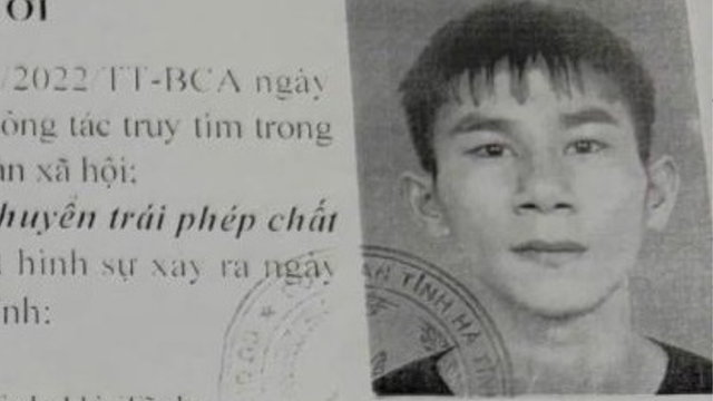 Công an truy tìm đối tượng sinh năm 1995