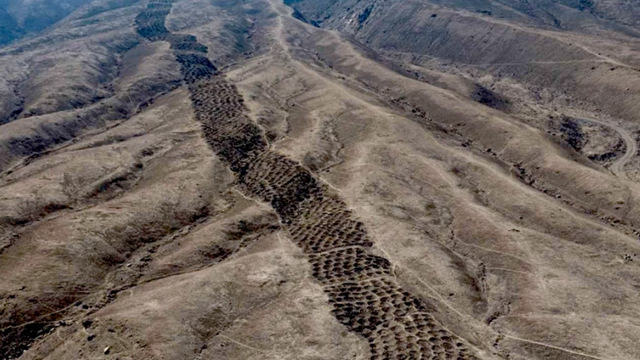 Huy động nhân công khắc hơn 5.000 hố tròn rộng 1-2m dọc theo sườn núi, chuyên gia lập tức vào cuộc 