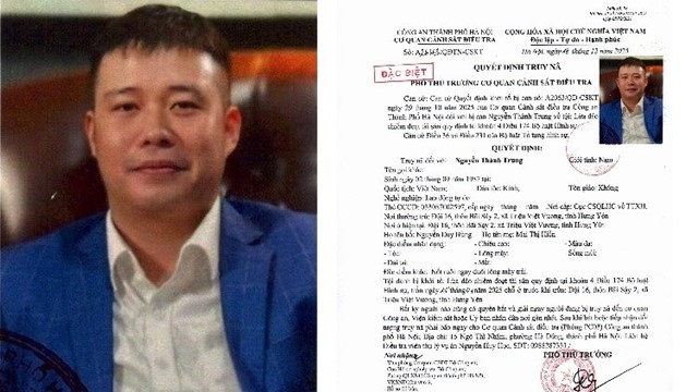 Truy nã đặc biệt Giám đốc Nguyễn Thành Trung