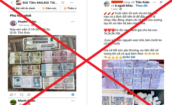 Cảnh báo quan trọng tới người dân có nhu cầu đổi tiền mới, tiền lẻ để mừng tuổi dịp Tết Nguyên đán